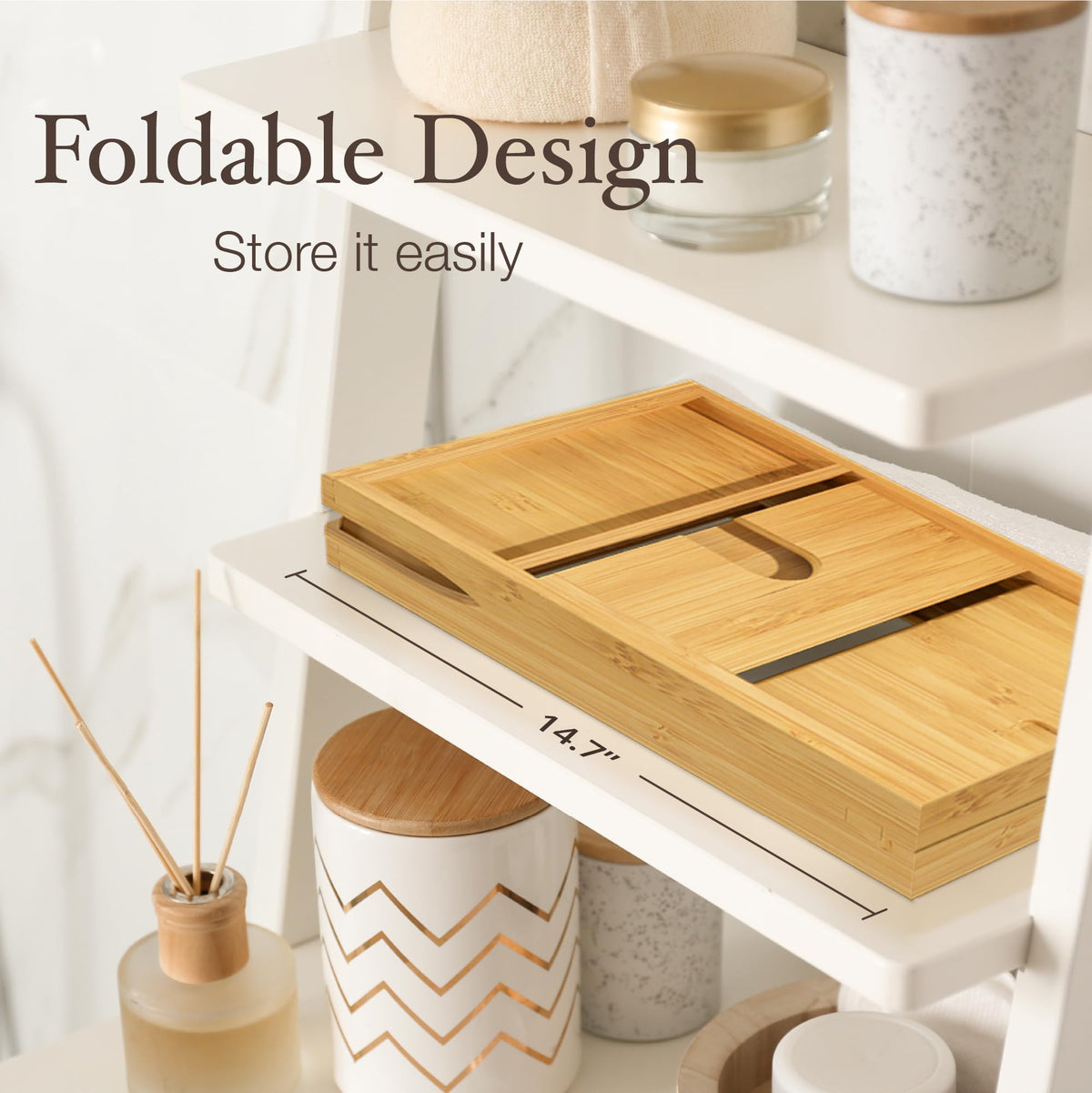 Bath tray book stand