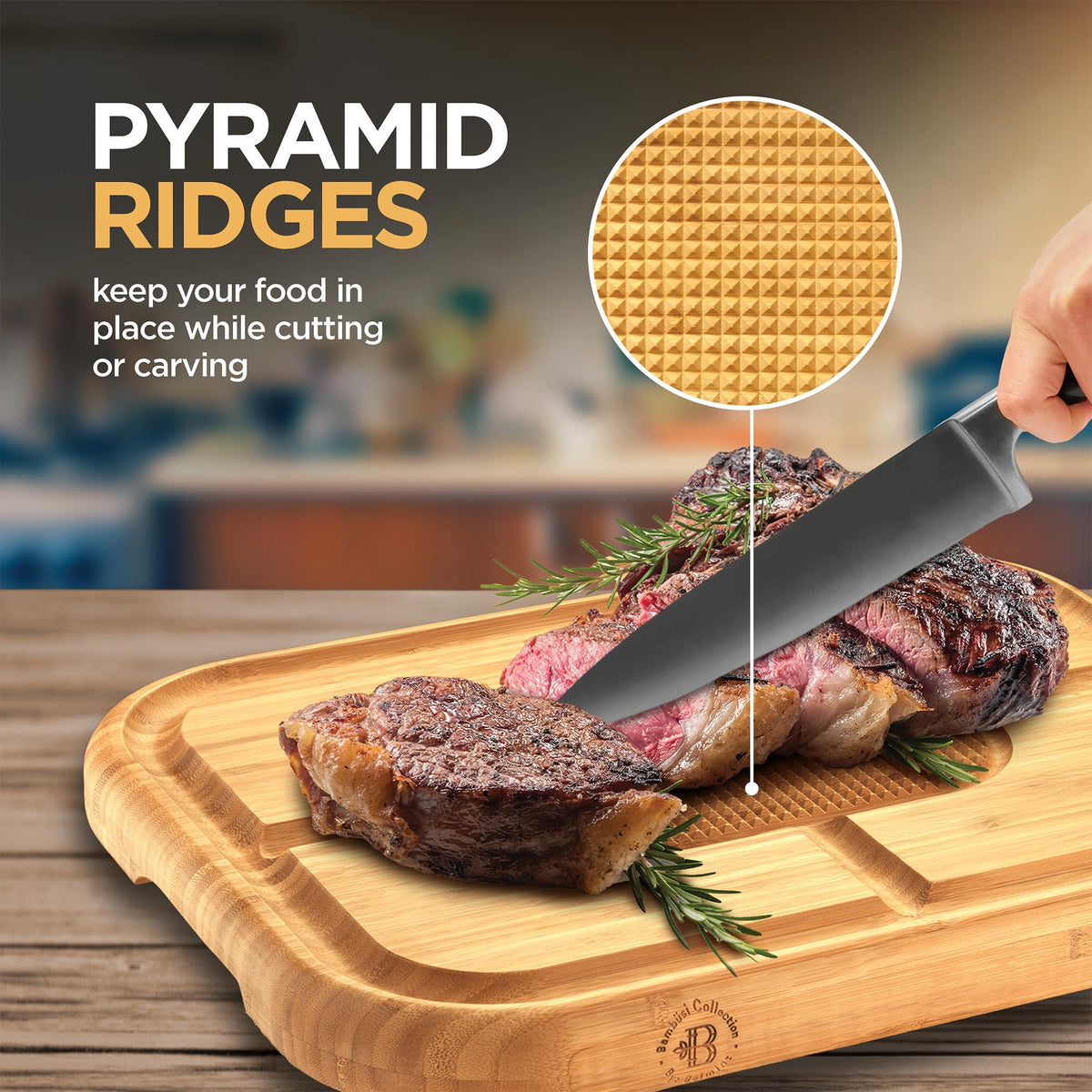 Reversible carving board flat side