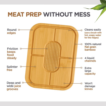 Carving board juice groove
