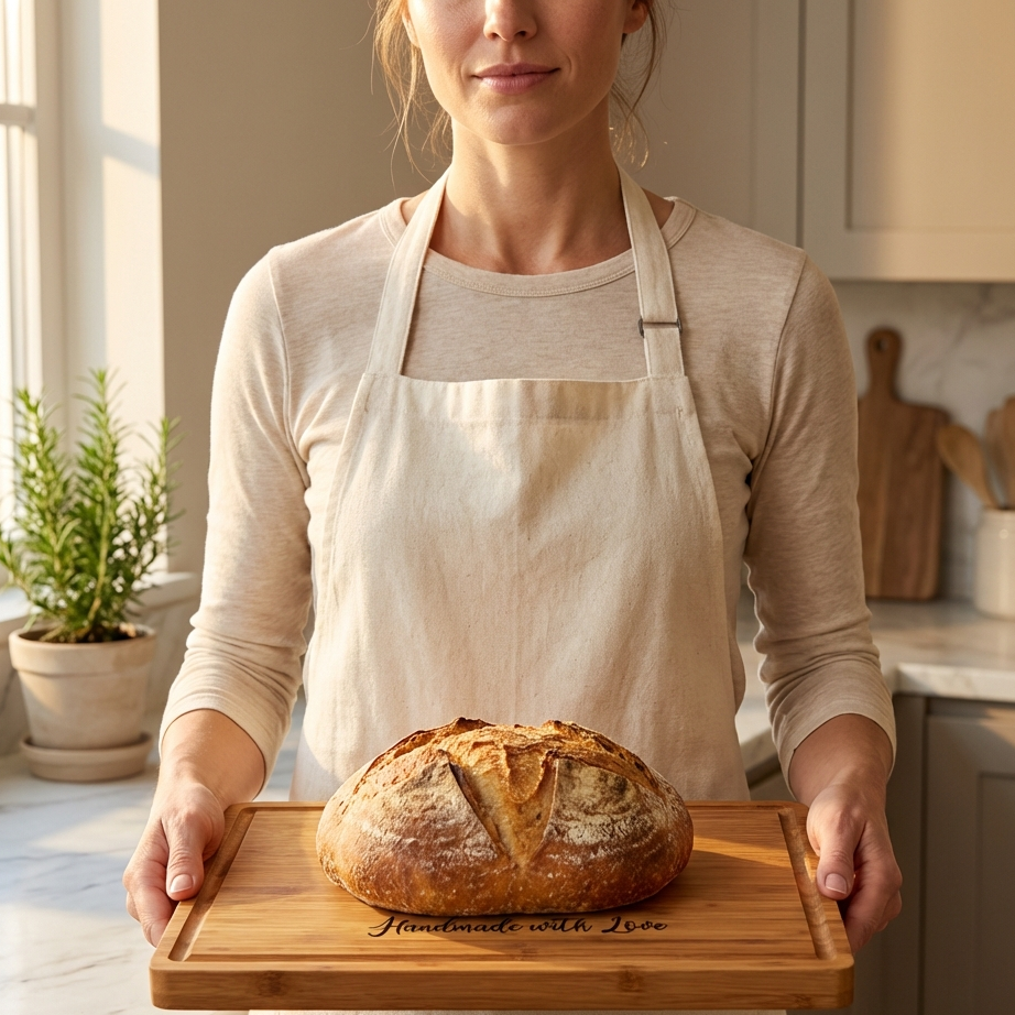 Challah board with challah