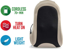 Load image into Gallery viewer, Ergonomic Cordless Cushioned Back Massager with Heat
