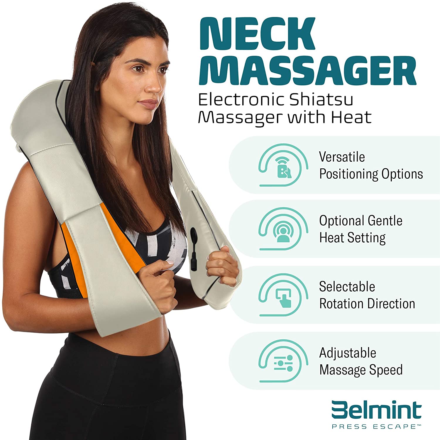 Shiatsu Plus Neck & Shoulder Massager with Heat
