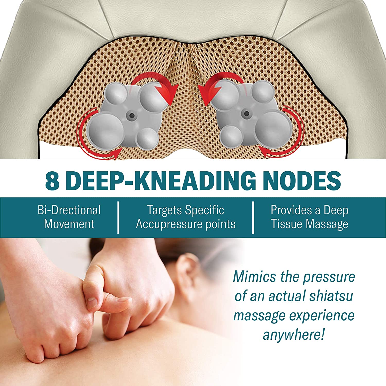 Mynt Shiatsu Heat Neck Massager with 8 Massage nodes – HelloMynt