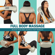 Load image into Gallery viewer, Shiatsu Massager with Heat for Neck and Back (Beige)
